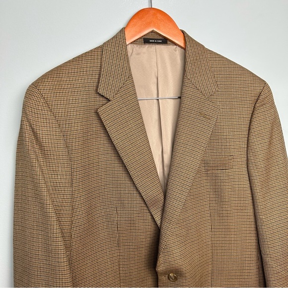 Lauren Ralph Lauren wool 42L men’s classic fit suit jacket blazer houndstooth - Picture 5 of 15